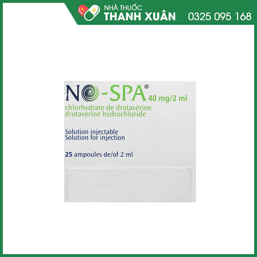 No-Spa 40mg/2ml thuốc chống co thắt cơ trơn trong những bệnh lý đường mật và đường tiết niệu